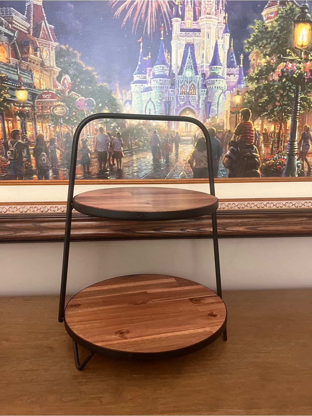 Hearth & Hand Tiered Tray Wood & Metal Magnolia Target